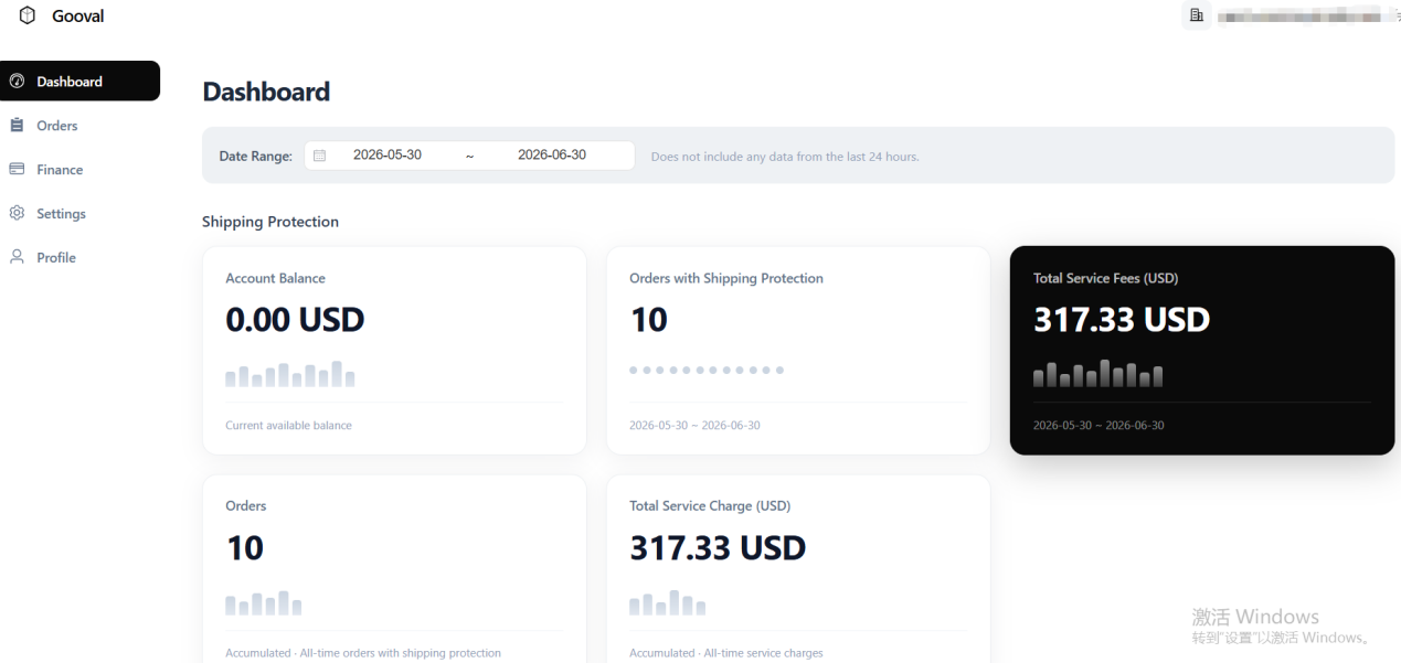 Seller admin earnings dashboard